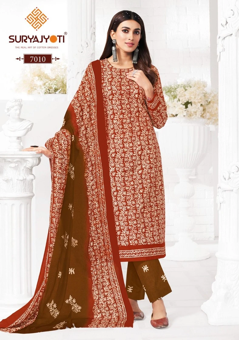 Suryajyoti Pehnava Vol 7 Cotton Wholesale Readymade Salwar Suit Catalog — Wholesale Salwar Suits, MPA wholesale from Surat - Gallery Image 2